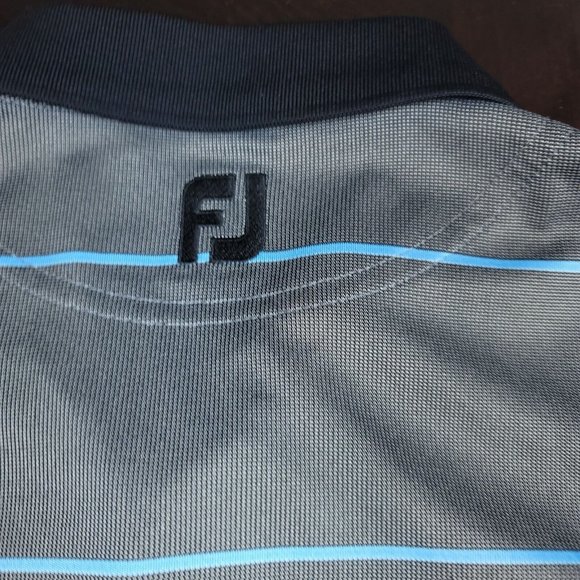 FootJoy FJ Mens‎ M Shirt Polo Logo Golf Performance Stretch Moisture Wick Gray - Picture 10 of 12